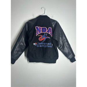 NCA National Cheerleaders Association Champion  Black Wool Blend Jacket Sz S